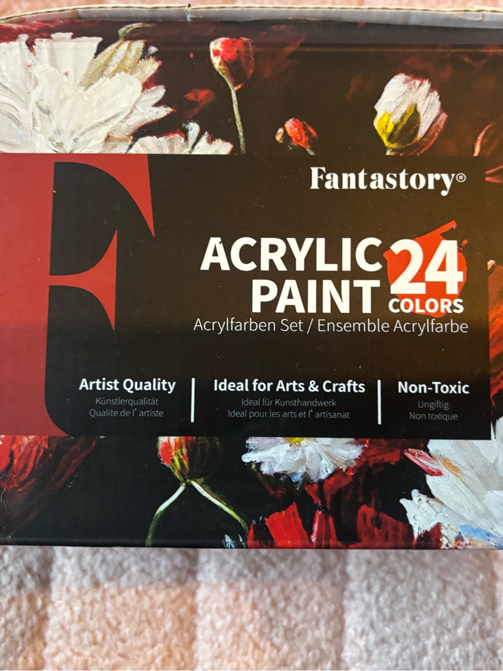 Acrylic Paint Set - 24 Colors - Black & Red Pack